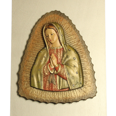 OUR LADY OF GUADALUPE TRIANGLE WALL PLAQUE