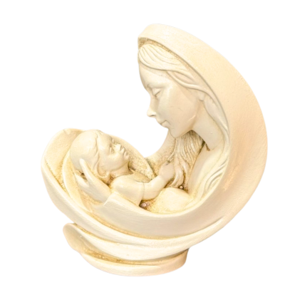 MINI WHITE MADONA AND CHILD