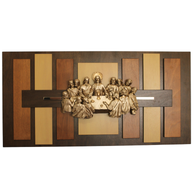 THE LAST SUPPER WALL PLAQUE WITH COLUMNS