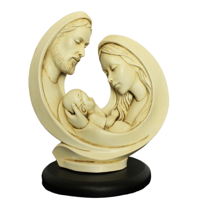 WHITE OVAL HOLY FAMILY