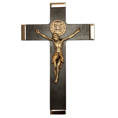 SMALL ST. BENEDICT CROSS IN COCOA TONES