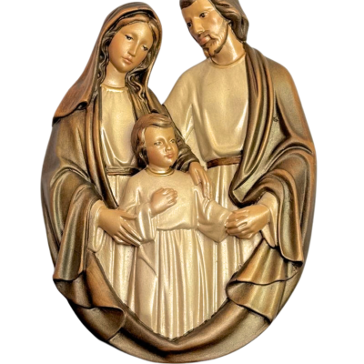 OVAL HOLY FAMILY WALL PLAQUE